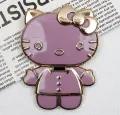 Hello Kitty Fancy Mirror Folding Bracket | Luxury Stand for Girls | Portrait & Landscape Stand with mirror | Mobile Back Cover Stand - Pop Socket Holder. 