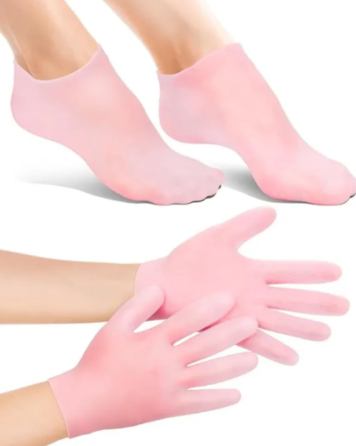 1 Set Silicone Moisturizing Socks Gloves Set Foot Skin Anti Cracking Socks