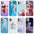 Frozen Elsa Anna Phone Case For Apple iPhone 14 13 12 11 Pro Max mini XS Max XR X 8 7 Plus SE 2020 Transparent Soft Cover Capa. 