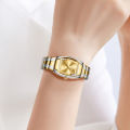 SKMEI X LIEBIG 【Buy 1 Get 3 Free】Original Relo Women's Waterproof Brand Gold Diamond Dial Elegant Temperament Casual For Formal Occasions Fashion Watch L8818. 