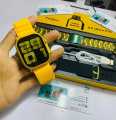 G9 Ultra Pro Smart Watch Golden Edition with Bluetooth Calling and Three Straps. 