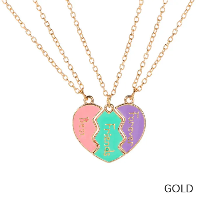 Best%20Friend%20Necklaces%20For%203%20Matching%20Heart%20Pendant%20Magnetic%20Bff%20Friendship%20Necklace%20Natuo%20-%20Image%207
