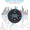 Shower Radio Bluetooth Speaker 5.0, JoyGeek Waterproof Wireless Bathroom Music with Suction FM Microphone Hands-Free Calling 10 Hours LCD Clock Display SD Card Play for ÎPhone ÌPÁd Samsung. 