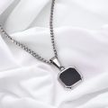 "Stainless Steel Cube, Rectangle & Square Neck Chains: Modern Accessories for Boys & Girls - Elevate Your Style!". 