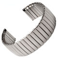 Aotelayer Stainless Steel Stretch Watch Band 20mm 22mm Matte Silver Black Strap. 