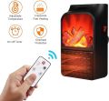 Heater for Indoor Use, 800W Ecoheat Small Space Heater with PTC Ceramic Heating Element Adjustable Thermostat Wall Outlet Electric Heater for Office, Bedroom, and Bathroom. 
