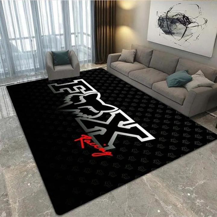 CUANFEN Carpet FOX Motorcycle Racing Tapis Rug Bedroom Floor Mats Living Room Large Non-slip Carpet Entrance Doormat Long Corridor Mat