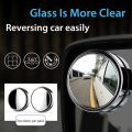 Car Round Mirror Original Glass Rear view Blind spot Mirror Wide-angle lens - 2 pcs. 