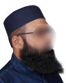 Men's Namaz Cap Muslim Topi Prayer Kufi Hat Suiting Fabric Premium Koofi Islamic Headwear Sun Protection Polyester Stylish Toopi  High Quality Casual Gift Eid Ramadan Hajj Umrah Black Formal Wear. 