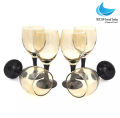 Imperial Goblet Black Base 6 Pcs Set 240 ML | Beautiful Glass set 6 Pcs. 