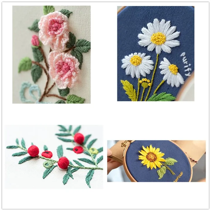 Handmade%20Flower%20Bouquet%20Series%20Beginner%20Cross%20Stitch%20Needle%20Punch%20Needle%20Thread%20Embroidery%20Kit%20-%20Image%205
