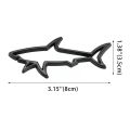 3d Metal Car Styling Sticker Hollow Fish Shark Emblem Motorcycle Automobiles Fuel Badge Trunk Computer Decals Accessori T1i6. 