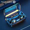 F9-5 TWS Bluetooth 5.0 Earbuds 3D Smart Touch Control HIFI Music LED Display Wireless Earphone with Charging Box. 
