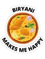Biryani Stickers for Kitchen - Aesthetic Art Stickers for mobile back, Laptop, dairy and for decorating your stuff and making them look more attractive - Retro Stickers 3 Inch X 3 Inch sticker size. 