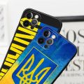 Ukraine Flag Black Silicone Phone Case for Apple IPhone 15 12 11 13 14 Pro Max Mini XS X 8 Plus Soft Cover Ukrainian Flag Fundas Sandmdm. 