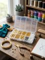 Complete DIY Jewelry Making Kit - 2-Box Luxury Bead Set with Gold & Silver Charms, Alphabet Beads, Wire & Tools _KS. 