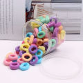 Girl's Colorful Elastic Hair Ties – Soft Spandex Ponytail Holders (Pack of 100 pieces) | Tangle-Free Hair Accessories. 
