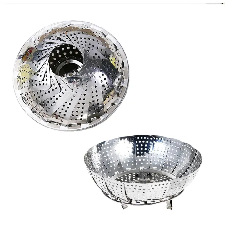 Stainless%20Steel%20Foldable%20Strainer/Steamer/Basket,%20Folding%20Dish%20Steam%20Stainless%20Steel%20Food%20Steamer%20Basket%20Mesh%20Vegetable%20Cooker%20Steamer%20Expandable%20Pan%20-%20Image%204