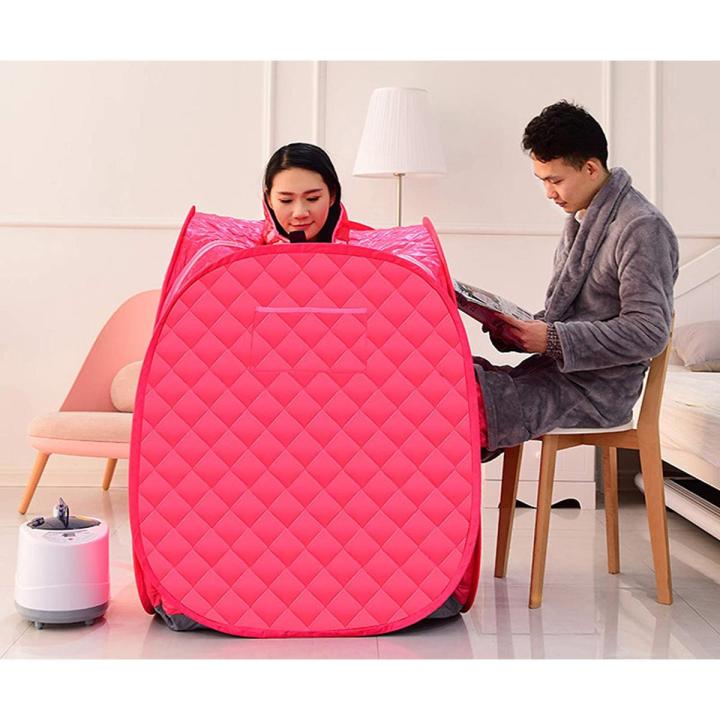 Foldable & Portable Full Body Steam Sauna Tent Home Sauna Stim Slimming Detox Therapy Stainless Steel 2L Steam Generator