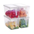 Plastic Storage Containers Square Handle Food Storage Organizer Boxes with Lids. 