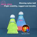 MIYA MALL Stable Flight Badminton Shuttle Led Badminton Shuttlecocks Glow in the Dark Night Play Set for Windproof Lighting 3/4/8 Pcs Long-lasting Nylon Shuttlecocks Favorite Luminous Badminton Shuttlecock. 