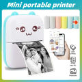Portable thermal printer mini cat print photo pocket thermal label printer 58mm printing wireless Bluetooth Android iOS printers. 
