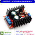 150W DC-DC Boost Converter Step-Up Power Supply Module Adjustable 10–32V to 12–35V by Electrica. 