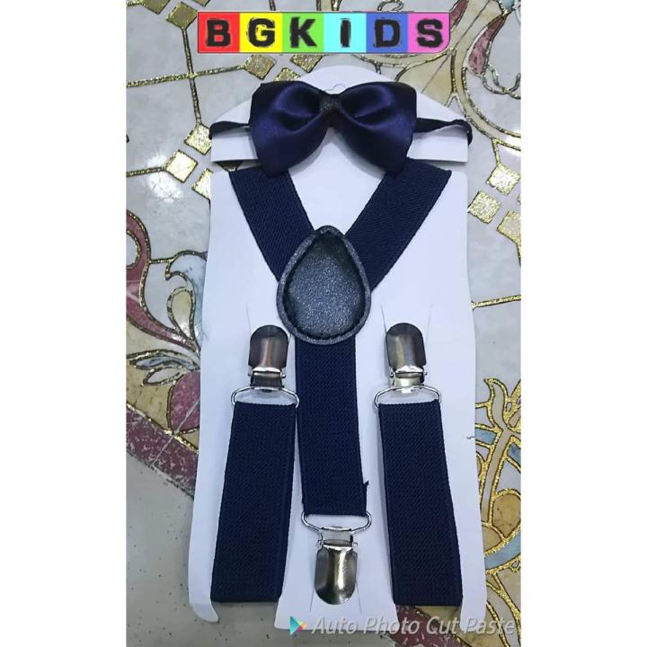 Ellastic Suspenders Gallace Belt with Bow for 1 to 12 Years Adjustable Size
