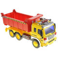 Friction Powered Construction Dump Truck Toys For Kids Boys Girls Car Transport Toy Best Push and Go Power Plastic Vehicle - Size 7 inch. 