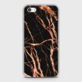 iPhone 5s Cover - SkinLee HQ Hybrid Case (Soft) - Chic Rose Gold Veins On Black - SKINLEE-152-1-91-10. 