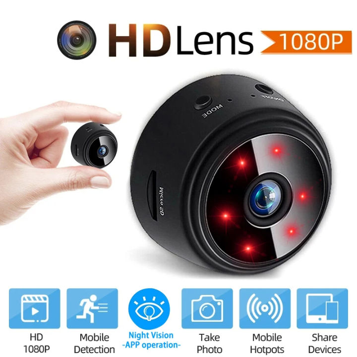 A9 WIFI Mini Camera 1080P IR Night Vision Motion Detection Wireless IP Home Indoor Outdoor Security Camera/SD Card