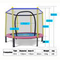 55" Kids Trampoline with Safety Net and Red Cover Garden Outdoor. 