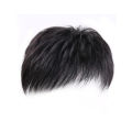 Wig men's short hair, inches, hair patch on top of the head, imitation human wig piece. 