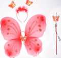 Fairy Wings Set For Girls Red White Purple Pink Light Blue Butterfly Wings set for Kids Party Dress Costume. 