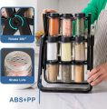 18Pcs Jar Spice Rack 360°Rotating Ferris Wheel Spice Rack Seasoning Organizer Seasoning Rack Tower for Kitchen Counter. 