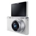 Samsung NX Mini 20.5MP CMOS Smart WiFi & NFC Mirrorless Digital Camera with 9mm Lens and 3 Flip Up LCD Touch Screen (White). 