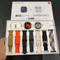 i20 Ultra Max Suit Smartwatch with AirPods Pro, Transparent Screen Guard, and 7 Straps - 10-in-1 Set. 