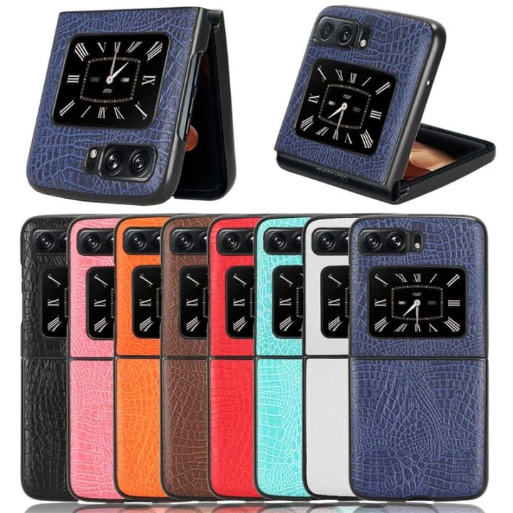 Suitable for Motorola Moto Razr 2022 phone case Luxury crocodile patterned rear case Suitable for Moto Razr 2022 phone case