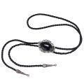 Indian Western Cowboy Black Bolo Tie Rodeo Dance Necktie Bootlace Ties. 