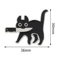 Cartoon Pin Creative Black Cat Cartoon Novelty Enamel Pin. 