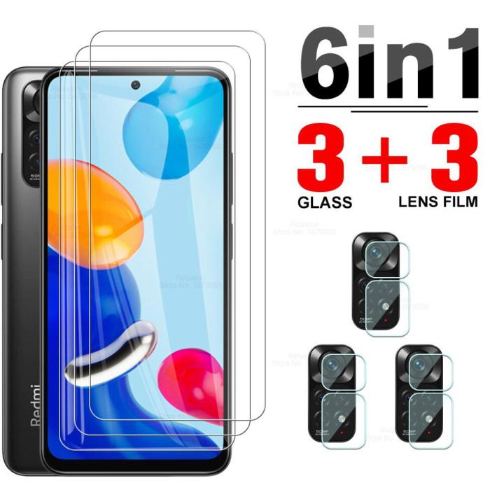 Redmy note 11 4G Glass 6in1 Camera Lens Screen Protector For Xiaomi Redmi Note 11 s Not 11s note11 phone Protect Tempered Glass