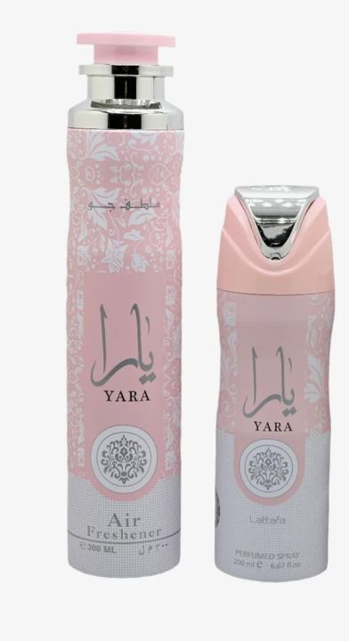 Original Lattafa Yara Combo – Body Spray 200ml & Air Freshener 300ml ...