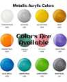 Eye Candy Pigments - Silver Metallic Acrylic Paint - Permanent Waterproof Paint 36ml - Non-fading DIY Painted Paint. 