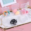 1/5Pcs Mini Square Jewelry Box Transparent Plastic Small Square Box Lock Design Durable Moisture-proof Sealed Jewelery Storage Case Multifunctional Organizer Container. 
