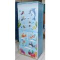 Hanging wardrobes / draws of plastic fiber for kids. 