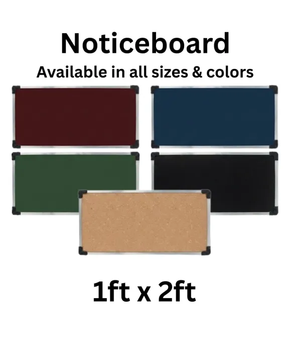 Premium Notice Board / Pin Soft Board [1ft x 2ft] (12x24 inch) - Cork ...