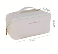 Multifunctional Portable Large Capacity Travel Cosmetic Bag with Handle Makeup Organizer Bag Storage Makeup Bag Waterproof PU Leather Travel Toiletry Bag for Women. 
