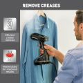 Tefal Handheld Clothes Steamer, Powerful 90g/min Steam Boost, Ready to Use in 25 Seconds, Black and Silver, DT8250. 