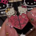 Cartoon Cute Animals Best Friend Necklace Alloy Cartoon Pendant Necklace Jewelry Chain Love Heart Cat Necklace Couple. 