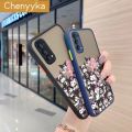 chenyyka For OPPO Reno 4 Case Cartoon Cute Kuromi Thin Edge Frosted Transparent Hard Cases Shockproof Casing Full Cover Protect Case. 